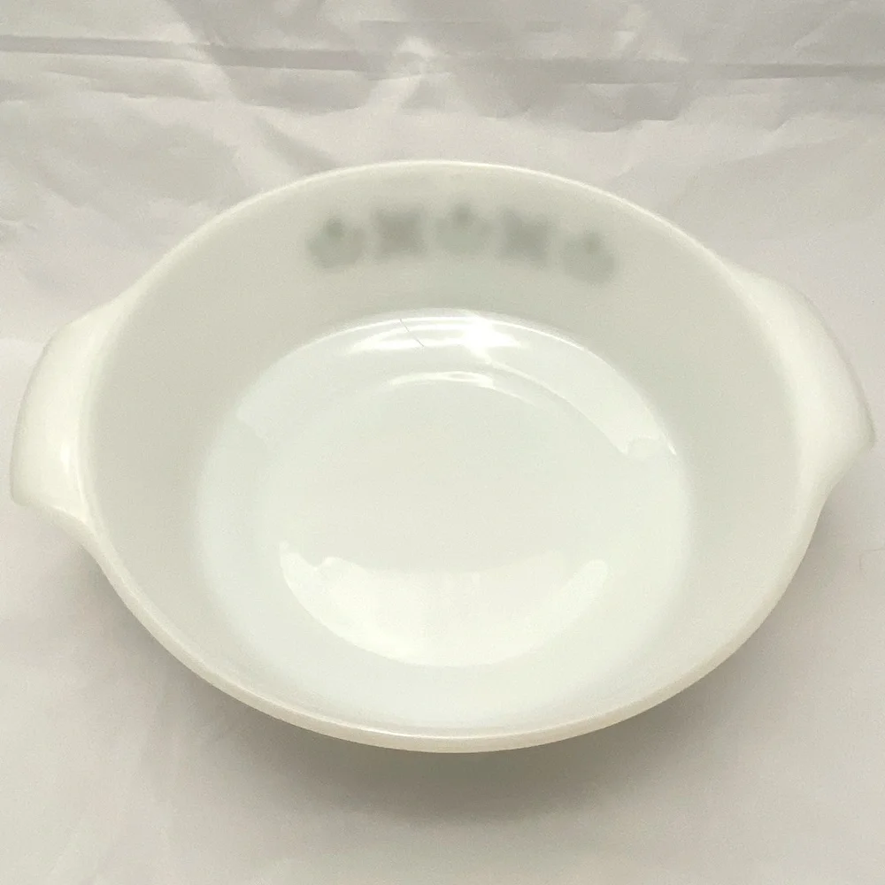 Anchor Hocking Fire King 429 Milk Glass Green Meadow 9